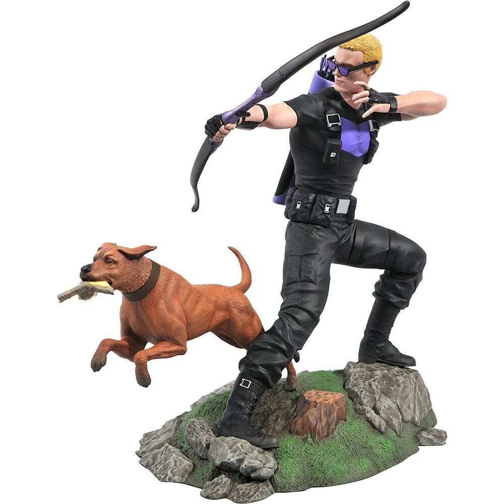 Marvel Gallery Comic Hawkeye + Dog Diorama statue 23cm