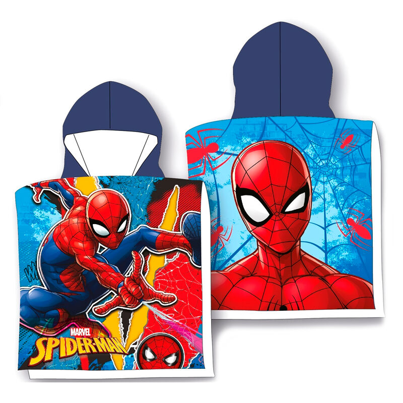 Marvel Spiderman microfiber poncho towel