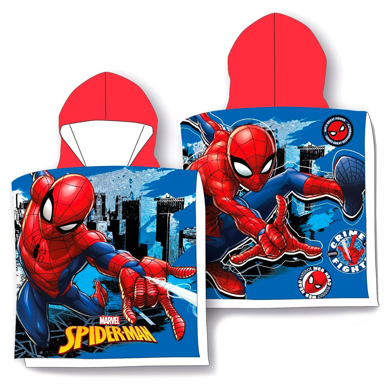 Marvel Spiderman microfiber poncho towel
