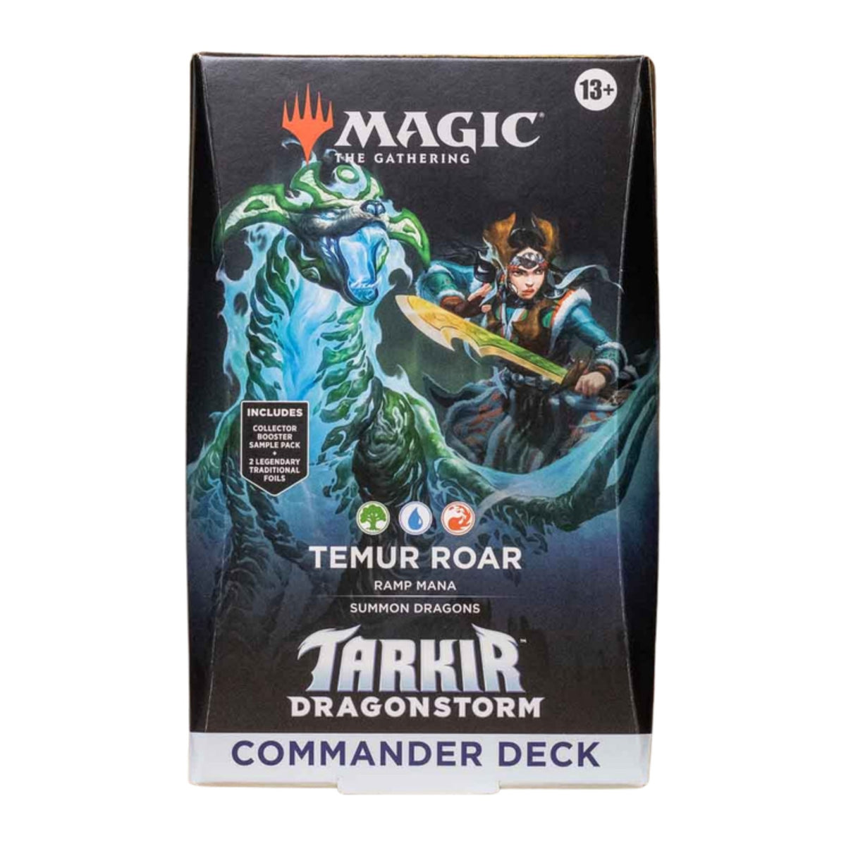 Magic: The Gathering Tarkir: Dragonstorm Commander Deck em inglês, deck Temur Roar
