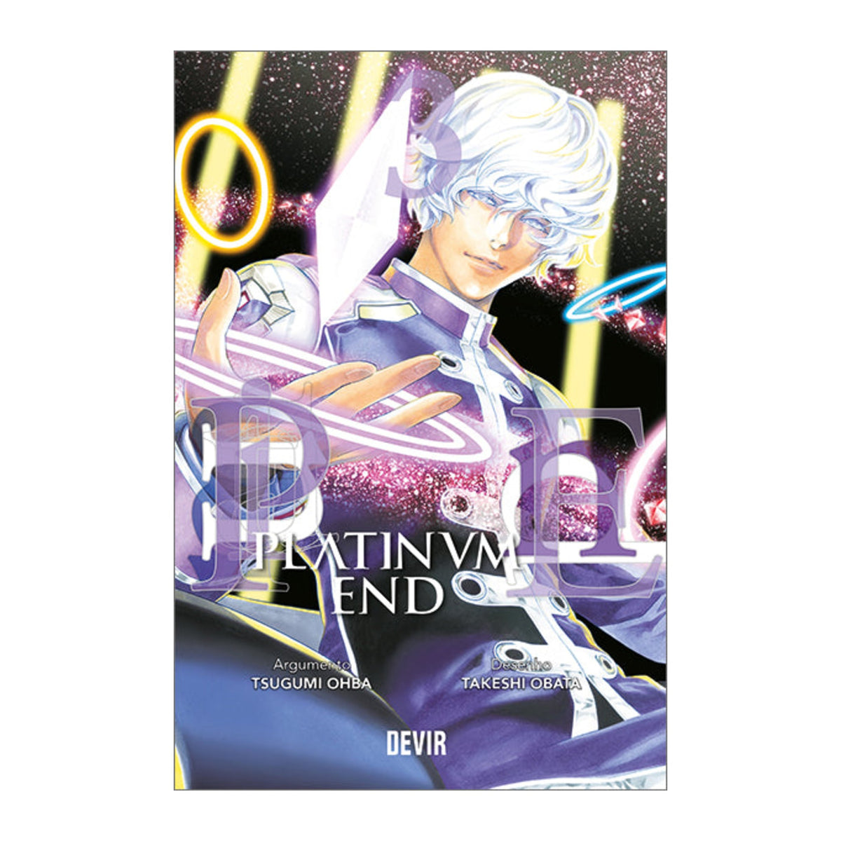 Capa do manga Platinum End volume 03, edição em português