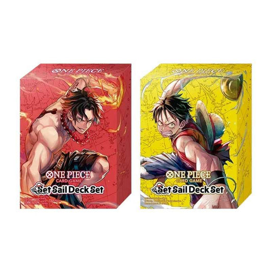 One Piece Card Game Set Sail Deck Set SD-01, os dois decks