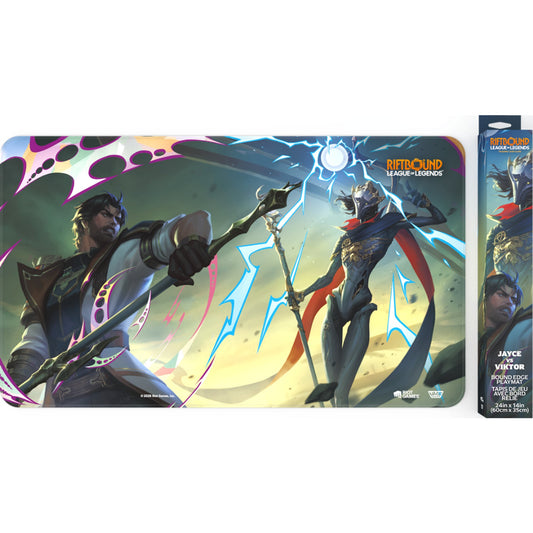 Playmat Riftbound Vendetta, design Jayce vs Viktor