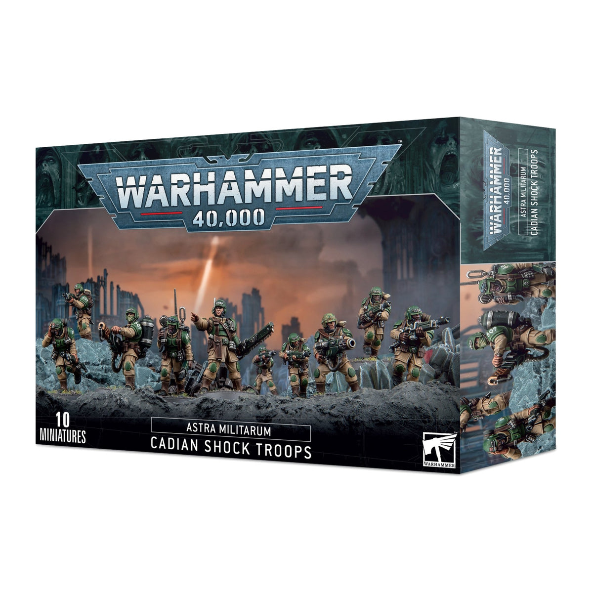 Caixa de miniaturas Warhammer 40.000: Astra Militarum Cadian Shock Troops