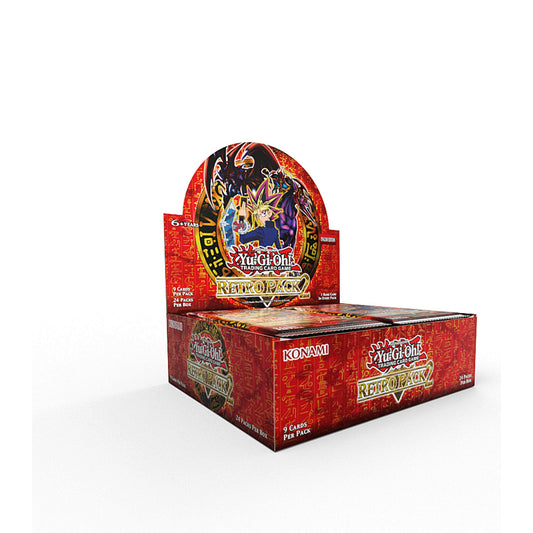 Yu-Gi-Oh! Retro Pack 2 Reprint Booster em inglês, caixa expositora com saquetas