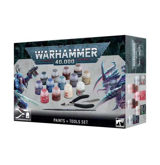 WARHAMMER 40K PAINTS + TOOLS SET