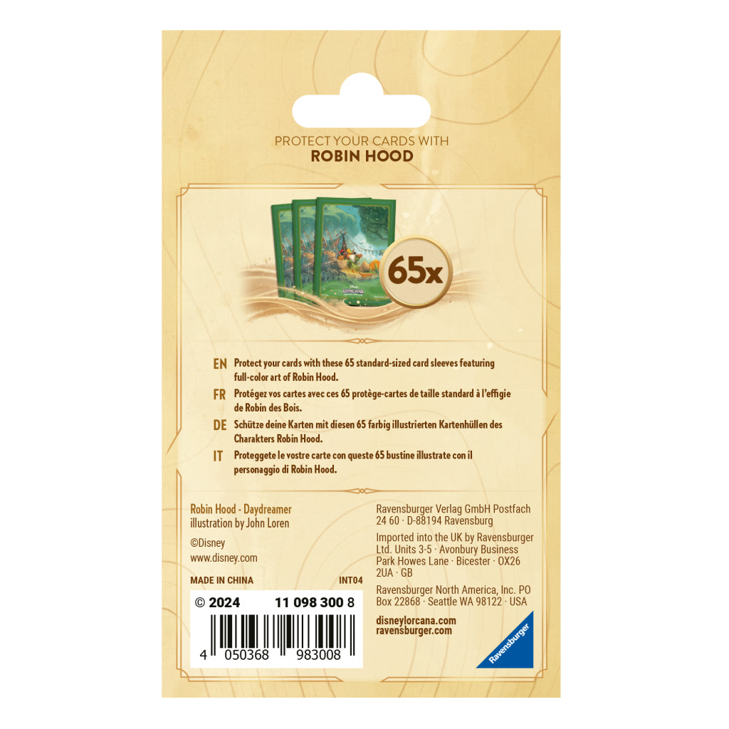 Disney Lorcana Robin Hood Sleeves