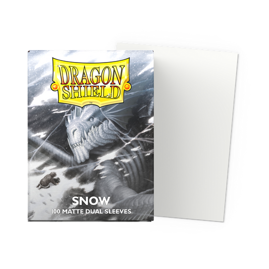 Fundas Standard Dual Matte Snow Nirin Blanco (100 fundas) Dragon Shield.