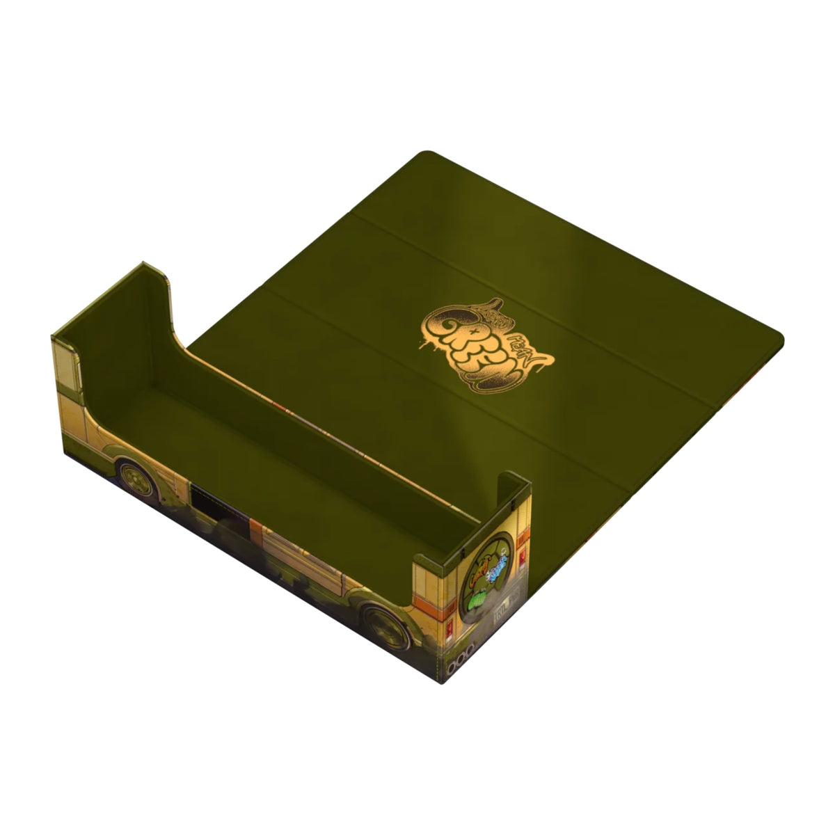 Deck box Ultimate Guard Arkhive 400+ Xenoskin Magic: The Gathering Teenage Mutant Ninja Turtles, Turtles Van, aberta, base interior