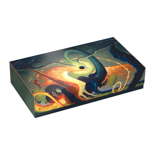 Deck box Ultimate Guard Omnihive 1000+ Xenoskin Magic: The Gathering Lorwyn Eclipsed, Celestial Reunion, fechada, outro ângulo