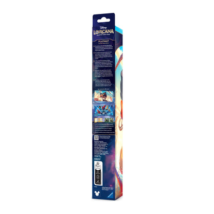 Disney Lorcana Archazia's Island Playmat, arte Tigger, embalagem em tubo vista de trás pela direita