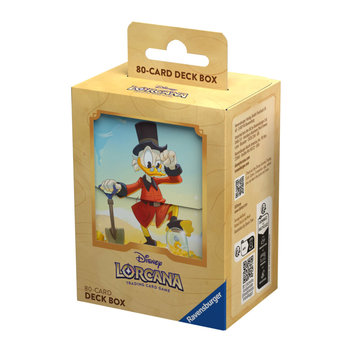 Disney Lorcana Scrooge McDuck Deck Box, na embalagem