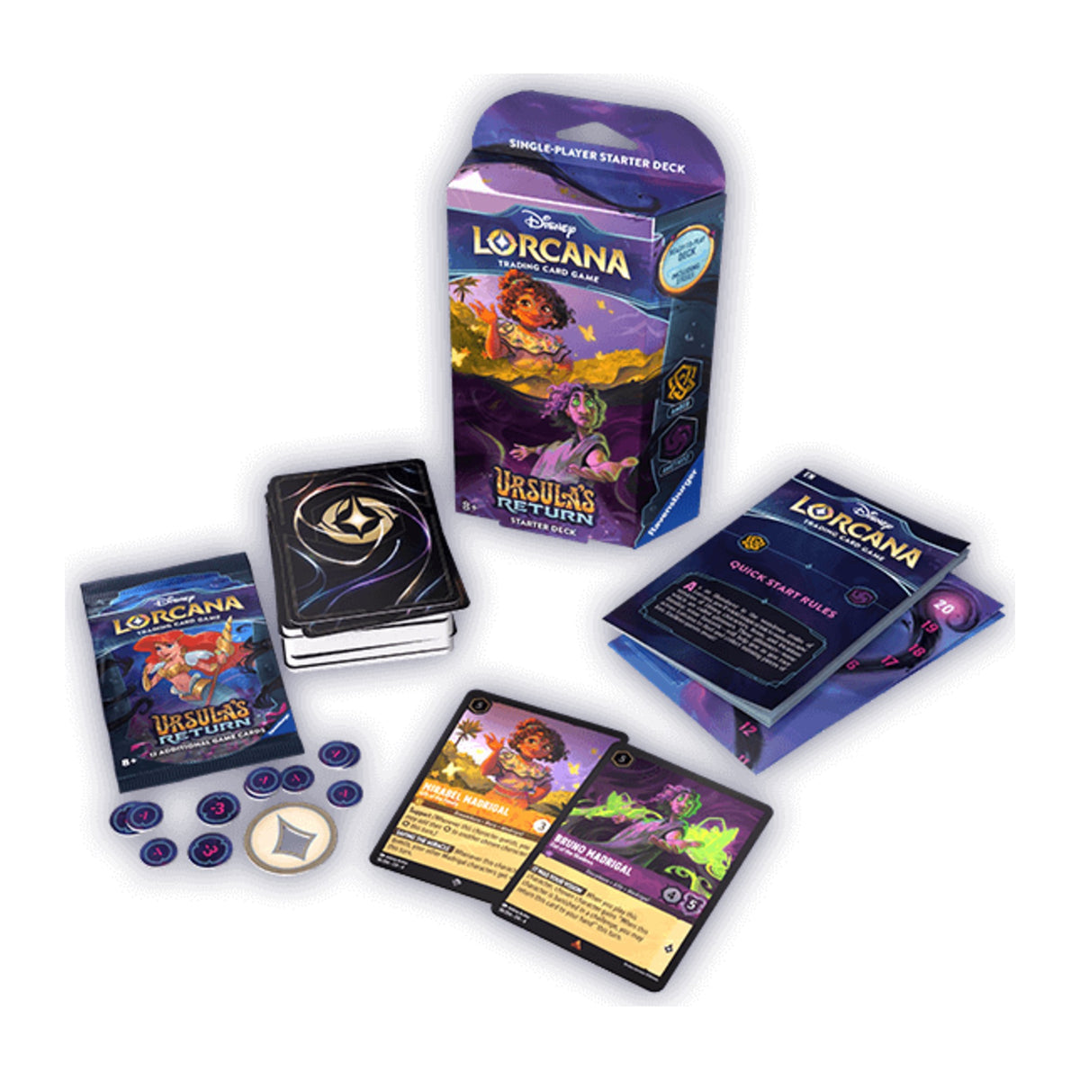 Disney Lorcana Ursula's Return Starter Deck Amber and Amethyst em inglês