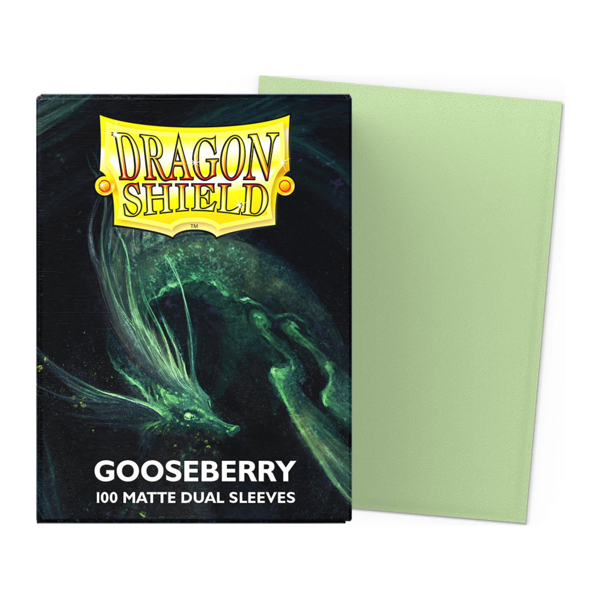 Dragon Shield Dual Matte Sleeves Standard (100), cor Gooseberry Verde