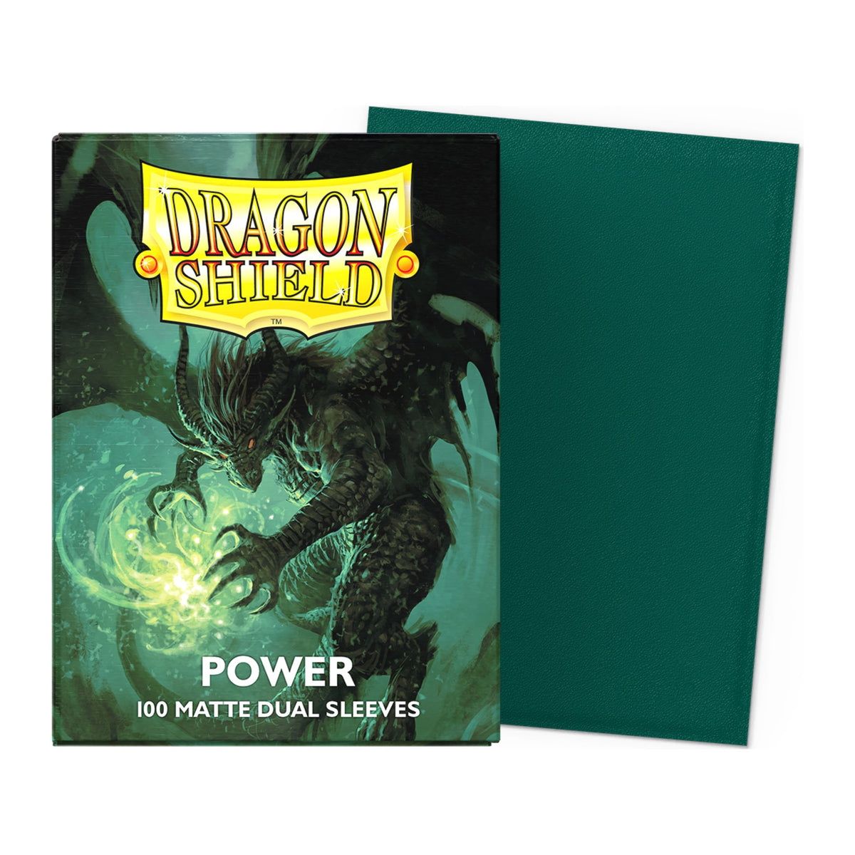 Dragon Shield Dual Matte Sleeves Standard (100), cor Metallic Green Power