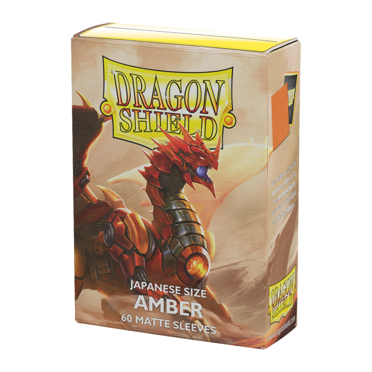 Dragon Shield Japanese Matte Sleeves Small (60), cor Amber