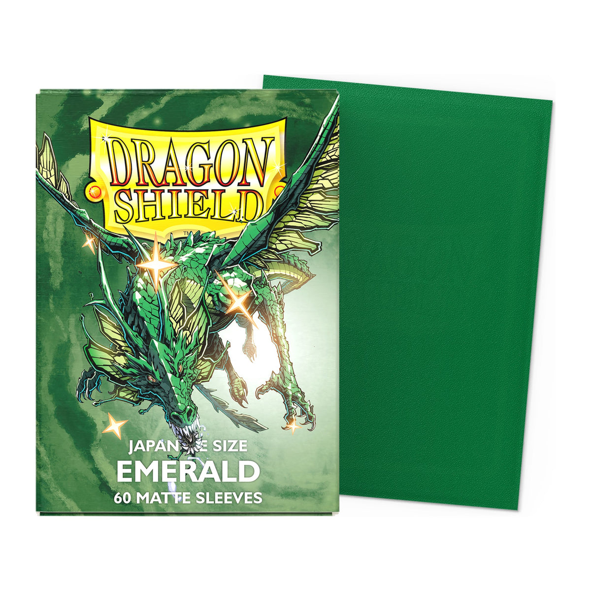 Dragon Shield Japanese Matte Sleeves Small (60), cor Esmeralda