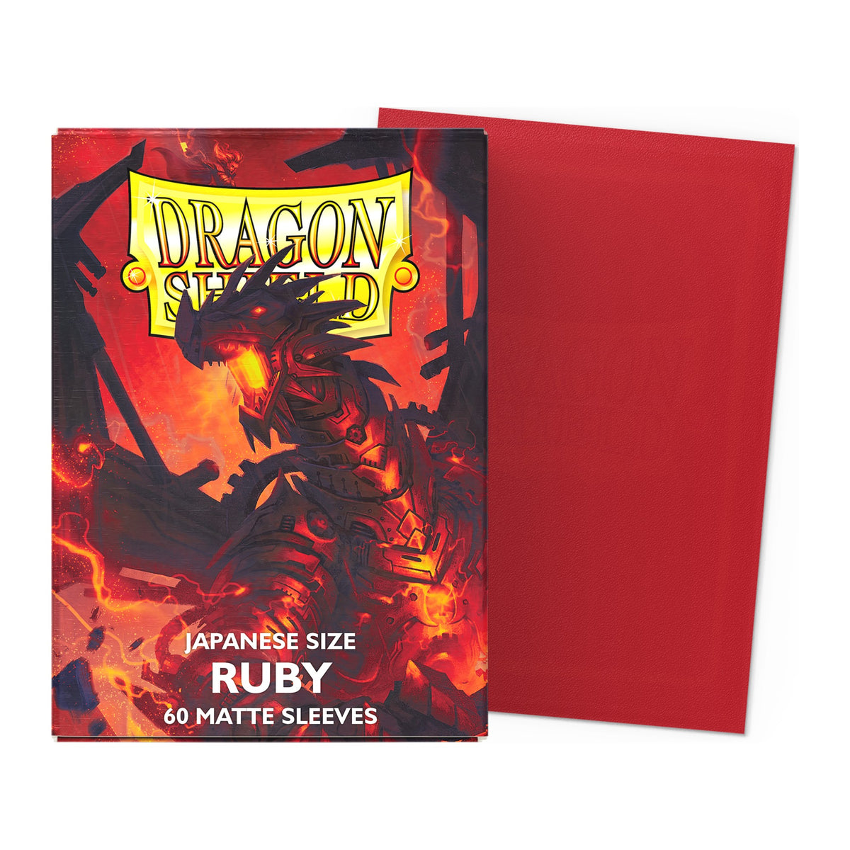 Dragon Shield Japanese Matte Sleeves Small (60), cor Ruby Geledar