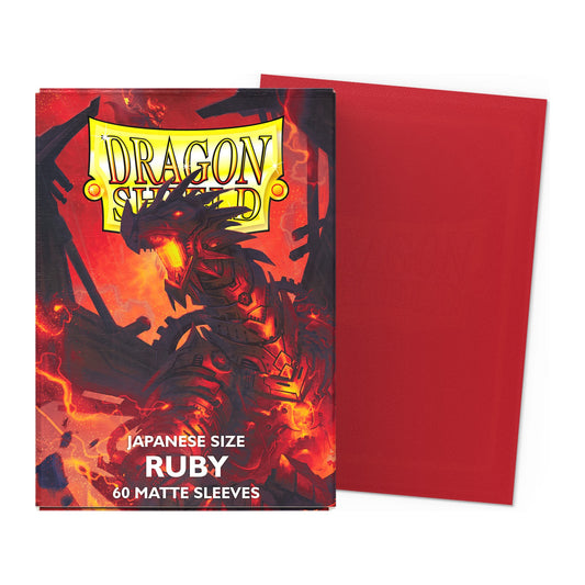Dragon Shield Japanese Matte Sleeves Small (60), cor Ruby Geledar