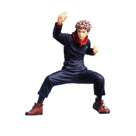 Figura Yuji Itadori 20 cm de Jujutsu Kaisen, vista de frente em pose de combate