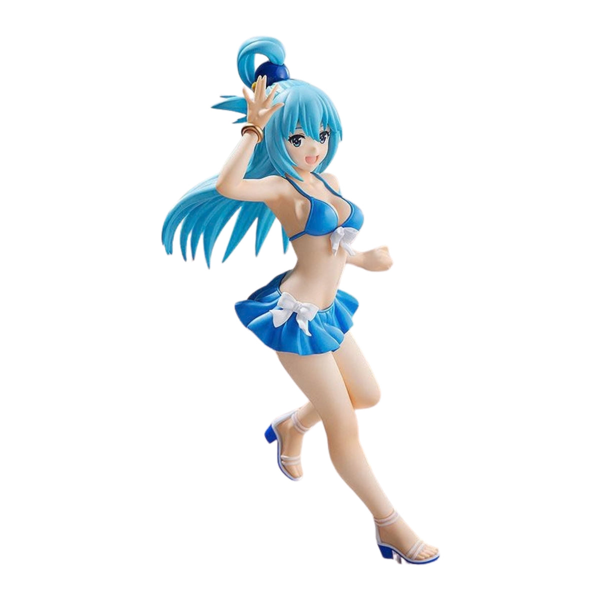 Figura Aqua em fato de banho Pop Up Parade 18 cm de KonoSuba, vista de três quartos