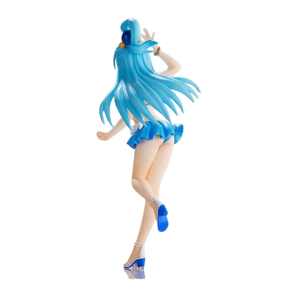 Figura Aqua em fato de banho Pop Up Parade 18 cm de KonoSuba, vista de lado