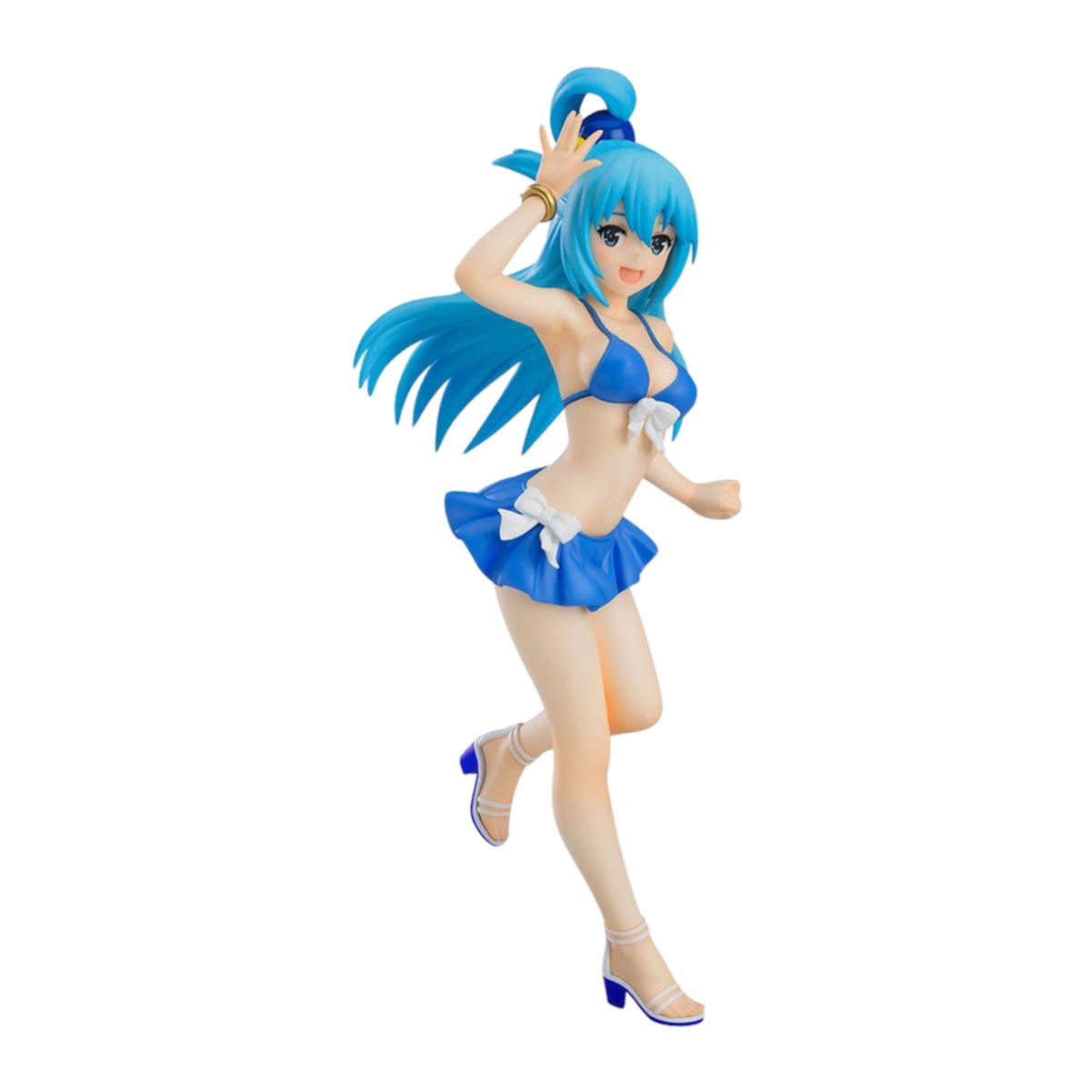 Figura Aqua em fato de banho Pop Up Parade 18 cm de KonoSuba, vista de frente