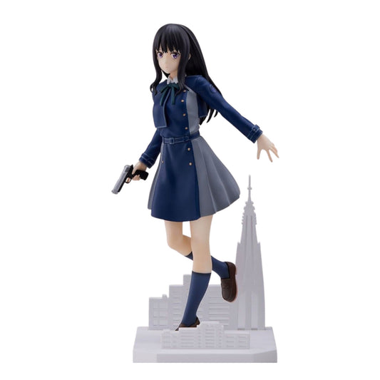 Figura Takina Inoue Luminasta 19 cm de Lycoris Recoil, vista de frente com base
