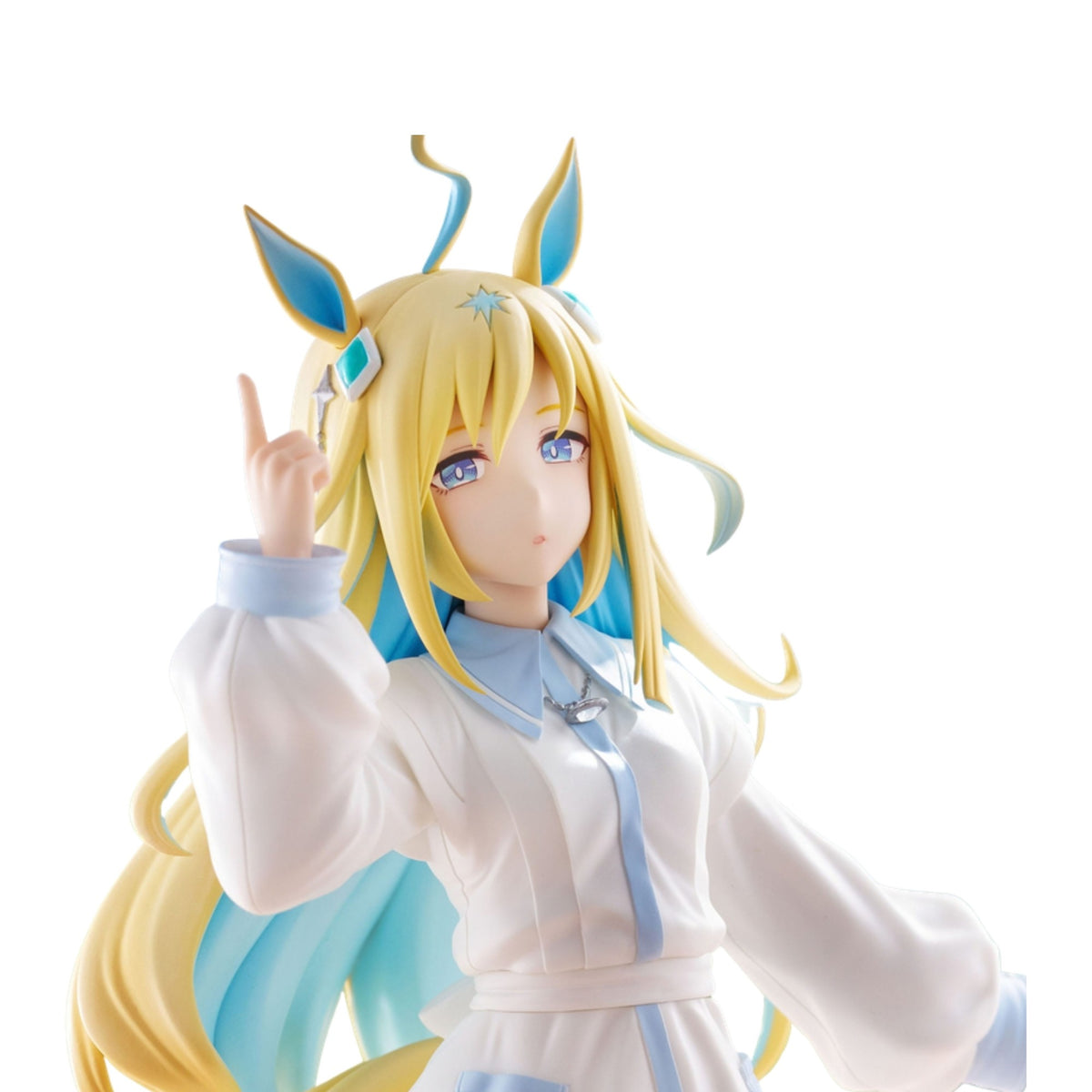 Figura Neo Universe Trio-Try-iT 22 cm de Uma Musume Pretty Derby, plano aproximado do rosto