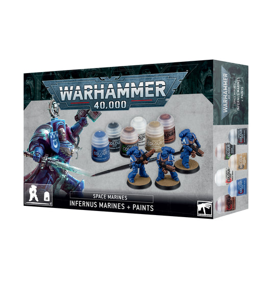 WARHAMMER SPACE MARINES: INFERNUS MARINES + PAINTS SET