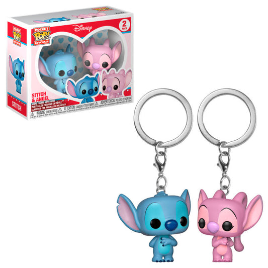 Pocket POP pack 2 keychain Disney Stitch &amp; Angel