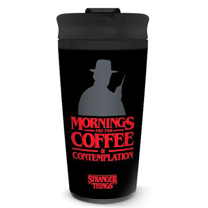 Stranger Things Coffee and Contemplation travel mug