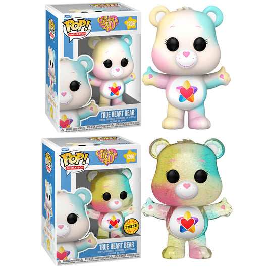 Pack 6 POP figures Care Bears 40th Anniversary True Heart Bear 5 + 1 Chase