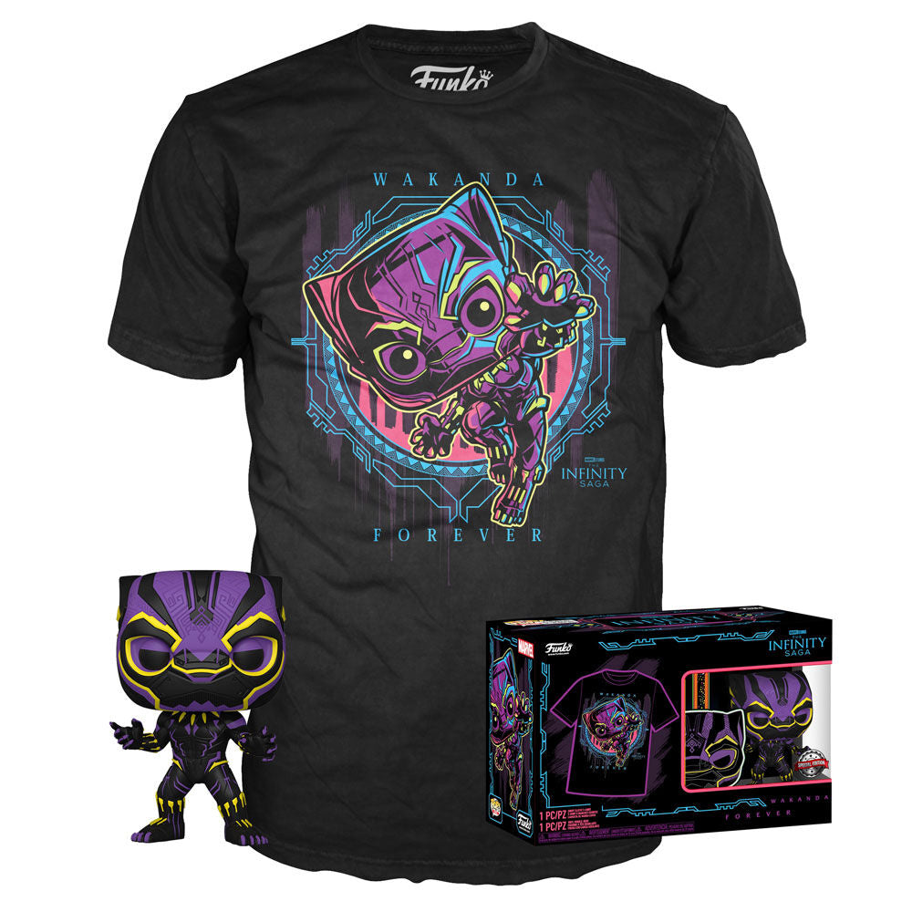 Set figure POP &amp; Tee Marvel Wakanda Forever Black Panther Exclusive