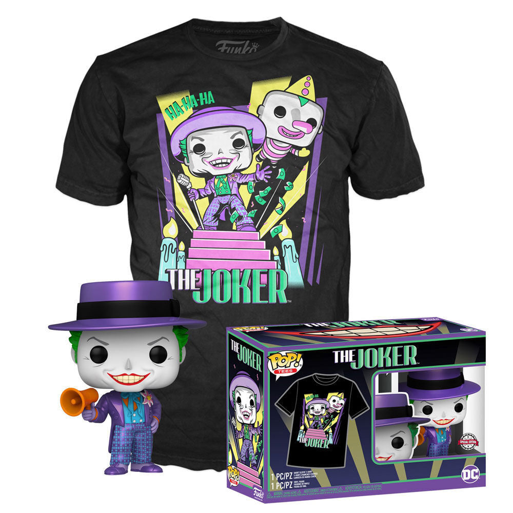 Set figure POP &amp; Tee DC Comics Batman The Joker