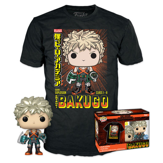 Set figure POP &amp; Tee My Hero Academia Katsuki Exclusive