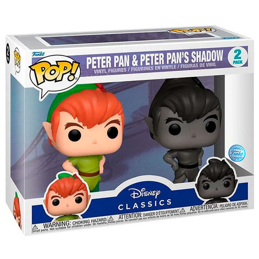 POP pack 2 figures Disney Peter Pan - Peter Pan &amp; Peter Pans Shadow Exclusive