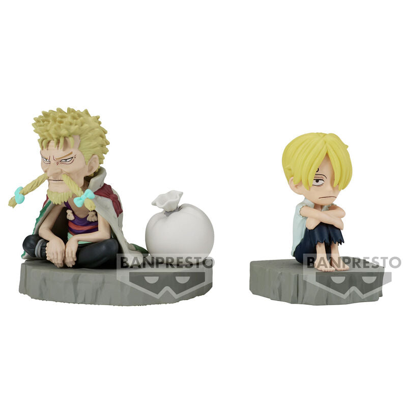 One Piece World Collectable Stories Sanji &amp; Zeff figure 6cm