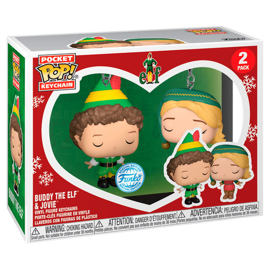 Pocket POP pack 2 keychain Elf Buddy &amp; Jovie Exclusive