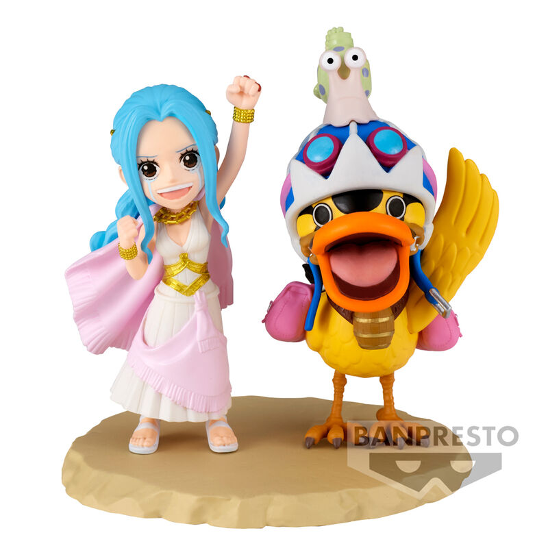 One Piece world collectable Log Series Nefeltari Vivi &amp; Karoo figure 7cm