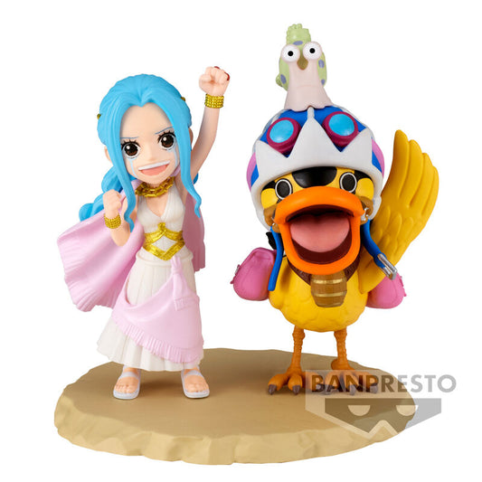 One Piece world collectable Log Series Nefeltari Vivi &amp; Karoo figure 7cm
