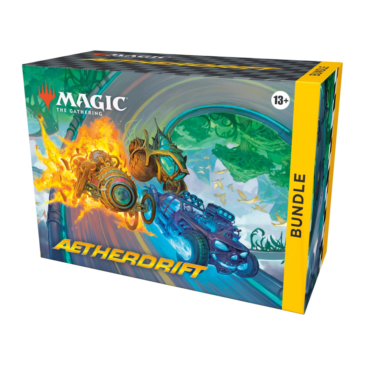 Magic: The Gathering Aetherdrift Bundle em inglês, caixa vista pela esquerda
