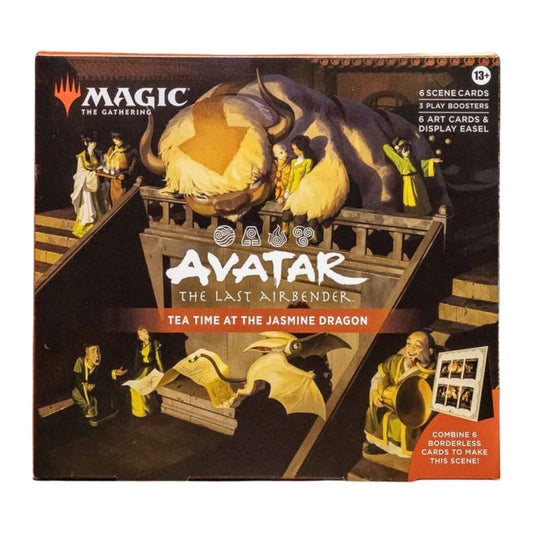Magic: The Gathering Avatar: The Last Airbender Scene Box em inglês, cena Tea Time at the Jasmine Dragon