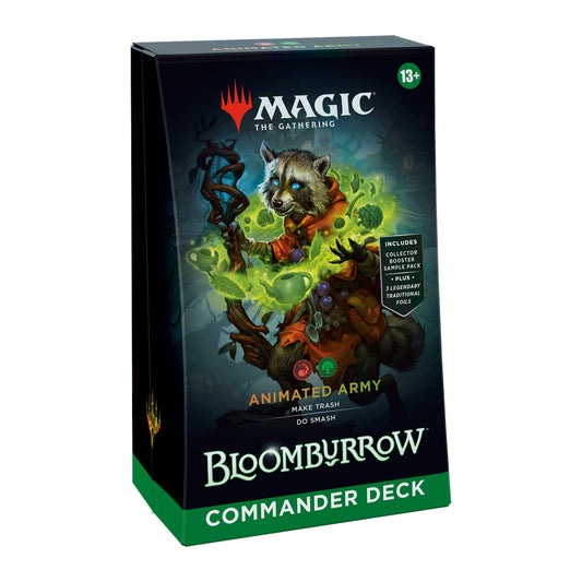 Magic: The Gathering Bloomburrow Commander Deck em inglês, deck Animated Army