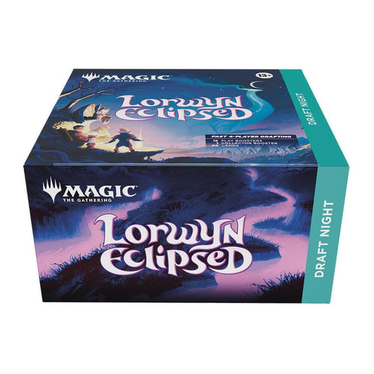 Magic: The Gathering Lorwyn Eclipsed Draft Night em inglês, caixa, outro ângulo