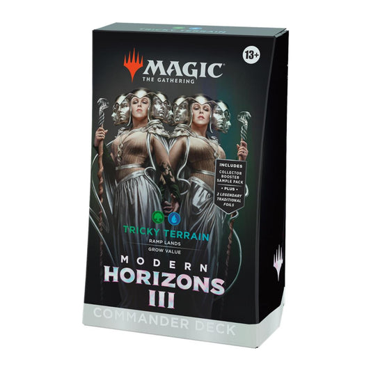 Magic: The Gathering Modern Horizons 3 Commander Deck em inglês, deck Tricky Terrain