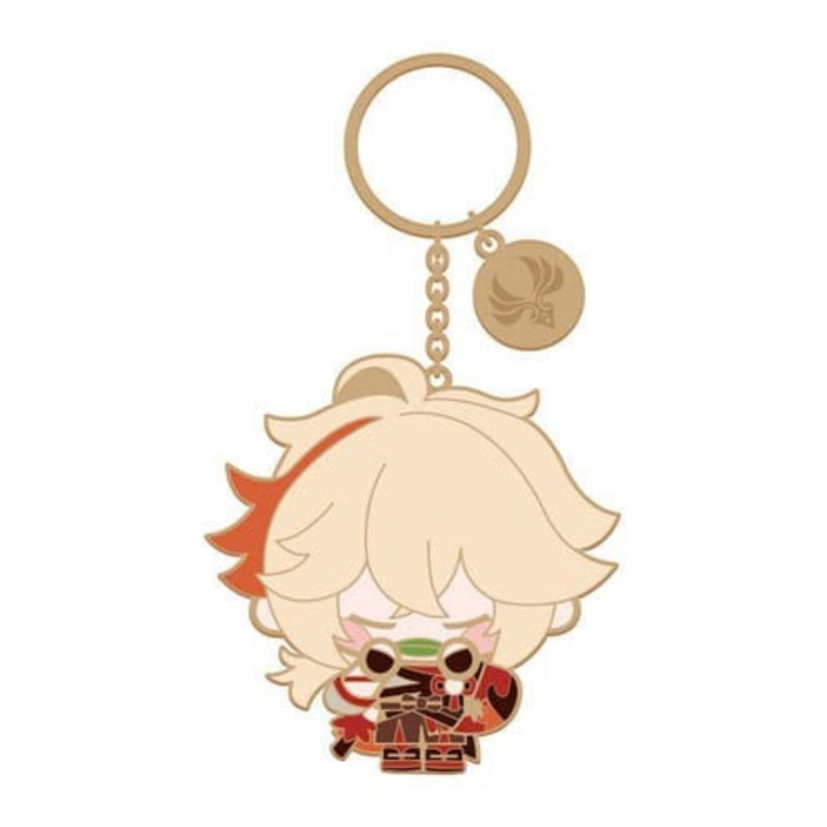 Porta-chaves metálico Genshin Impact Chara Metal Key Ring, personagem Kaedehara Kazuha