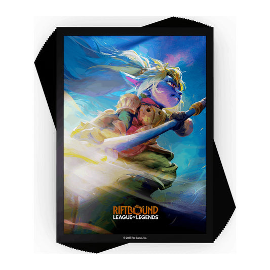 Riftbound Unleashed Art Sleeves, arte Poppy, Keeper of the Hammer