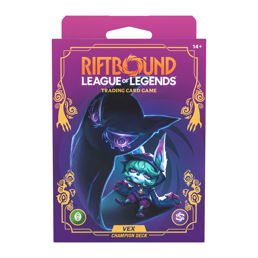 Riftbound Unleashed Champion Deck em inglês, deck do campeão Vex