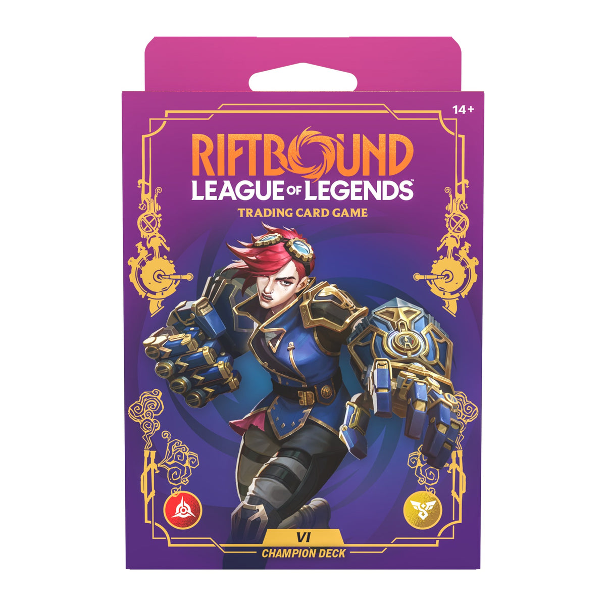 Riftbound Unleashed Champion Deck em inglês, deck do campeão Vi